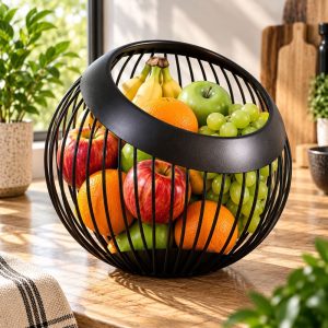 Corbeille à Fruits Noire Design