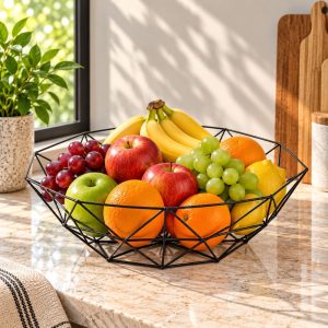 Corbeille à Fruits Noire Design-