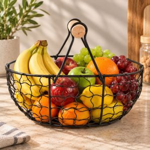 Corbeille à Fruits Ovale en Métal