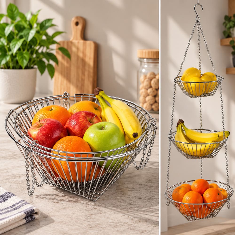Corbeille à Fruits Suspendue Design