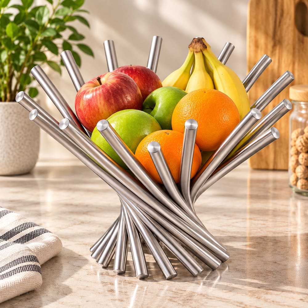 Corbeille à Fruits Tube en Inox