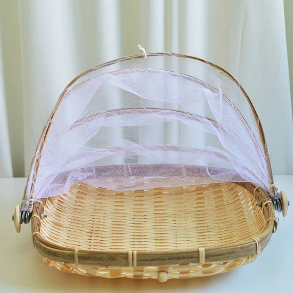 2 Couvercles Anti-mouches Pour Plats - Cloche De Cuisine En Acier Inoxydable, 30x30 Cm - Pour Intérieur Et Extérieur, Pique-nique