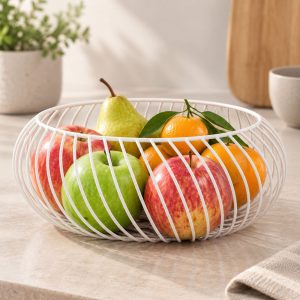 Corbeille à Fruits Blanche Moderne