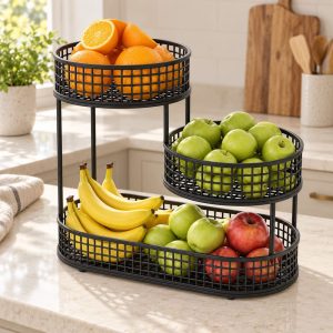 Corbeilles à Fruits Inoxydable en 3 Parties