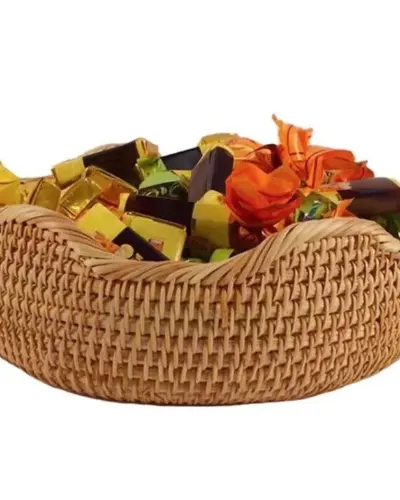 Corbeille à Fruits Ronde en Osier