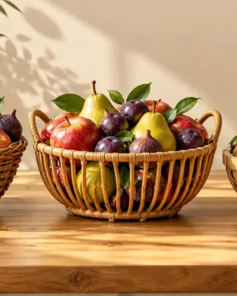 Corbeilles à Fruits en Bois et Osier